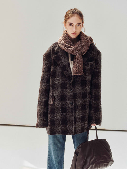 Ascent Wool Plaid Coat